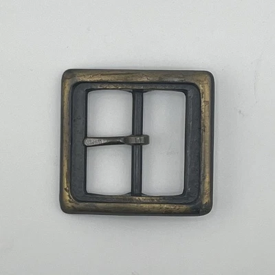 Hebillas de colección NOS Waterbury Buckle Co. tono latón zinc - 1 3/4" x 1 6/8" Foto 1 de 4