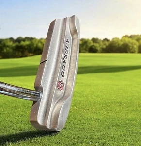 NICE Odyssey Dual Force 662 Golf Putter Brass Blade Heel Offset Shaft 35” RH - Foto 1 di 14