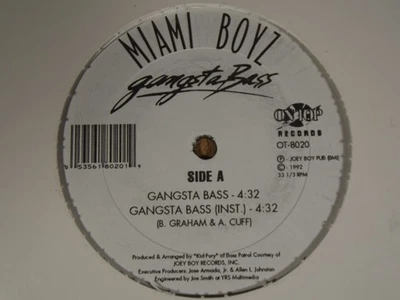 MIAMI BOYZ - GANGSTA BASS 12'' RARE 1992 US ON TOP ELECTRO MIAMI BASS HIP HOP - Image 1 of 4