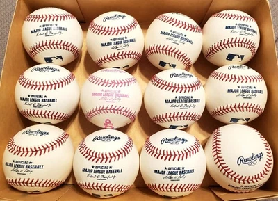 RAWLINGS ~ PELOTAS DE BÉISBOL OFICIALES DE LAS GRANDES LIGAS - LOTE DE 12 - Firmado - Hagerstown Suns Foto 1 de 3