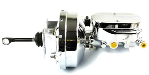1964 1966 Ford Mustang 9" Brake Booster Kit Milled Master Cylinder 1 1/8" Bore - Bild 1 von 3
