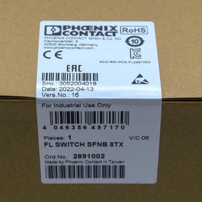 Switch Não Gerenciado Phoenix Contact 2891002 8 X Portas RJ45 10/100 Mbps - Imagem 1 de 2