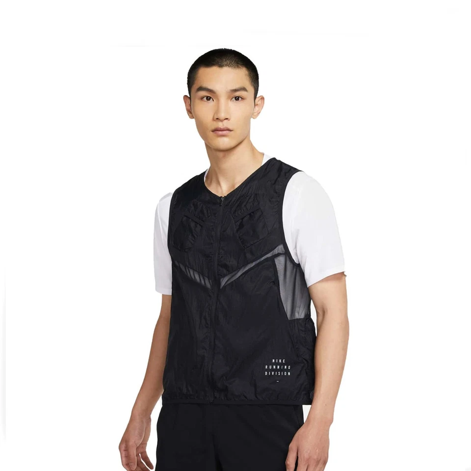 Nike Run Division Pinnacle Running Vest Black DA1319-010 Men's Size Medium - Image 1 of 4