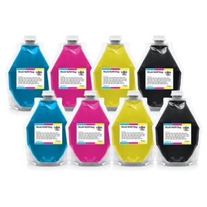 Juego doble de tóner de recarga CMYK para uso en Ricoh MPC2000 MPC3000 (250 gm) x 8 bolsas - Imagen 1 de 5
