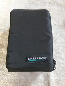 CASE  LOGIC 12  AUDIO CASSETTE HOLDER NYLON ZIPPER  AROUND BLACK - Picture 1 of 6