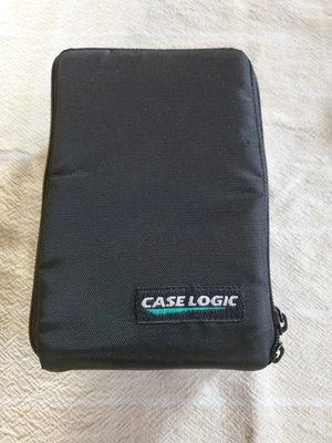 CASE  LOGIC 12  AUDIO CASSETTE HOLDER NYLON ZIPPER  AROUND BLACK - Image 1 of 4