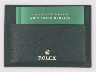 ROLEX CARDHOLDER BOOKLET GENUINE 2015 WALLET GREEN TARJETERO ORIGINAL 4119209.34 - Immagine 1 di 4