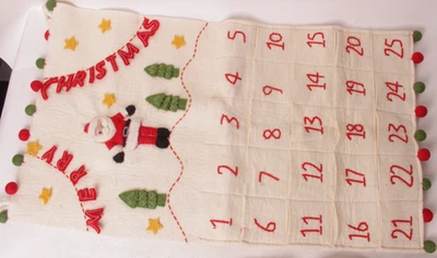 New Pottery Barn Kids Classic Santa Felt Christmas Advent Calendar - Image 1 of 4