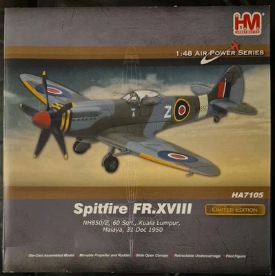 Hobbymaster Aviation Spitfire FR.XVIII 60 Sqn Kuala Lumpur 31 Dec 1950 HA7105 - Image 1 of 4