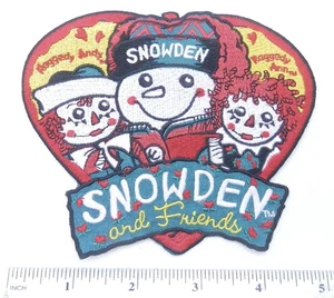 RARO Parche Vintage Snowden & Friends Raggedy Ann & Andy 5.25" x 4.5" - Imagen 1 de 2