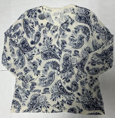 Cárdigan floral Garnet Hill Signature ecológico 100 % lana merino para mujer talla grande” Foto 1 de 4