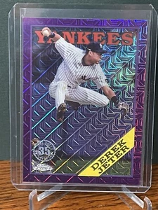 2023 Topps Series 2 Derek Jeter Yankees Silver Pack Purple Mojo Refractor /75 - Picture 1 of 2