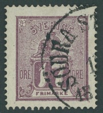 SCHWEDEN 1866, 17 Ö. rotlila, Pracht, Mi. 140.-