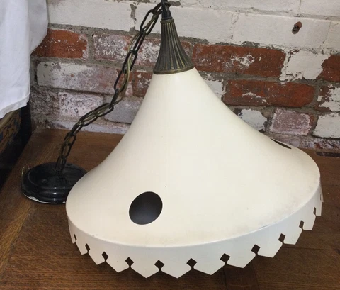 MID CENTURY MODERN Lighting CEILING FIXTURE CHANDELIER Metal SHADE & Globe Cover