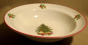 Cuthbertson American Christmas Tree Round Vegetable Serving Bowl 9 1/4 EXCELLENT - Picture 1 of 2
