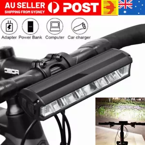 USB Rechargeable LED Bicycle Light MTB Bike Waterproof Cycle Front Headlight AU - Picture 1 of 10