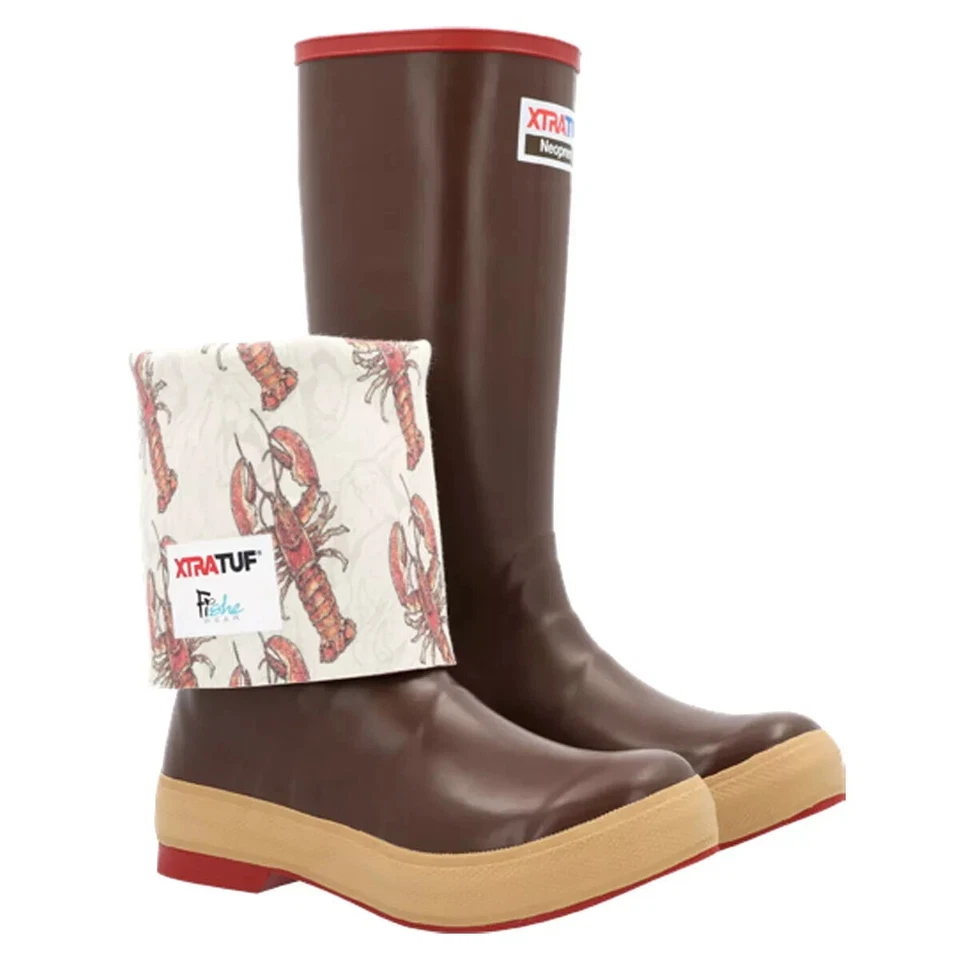 XTRATUF Women's 15" Lobster Print Boots XWL-9LOB OR - Image 1 of 1