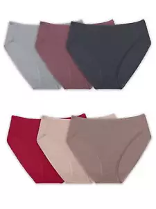 FRUIT OF THE LOOM WOMEN'S MICROFIBER HI-CUT PANTY ASSORTED 6 PACK - Picture 1 of 2