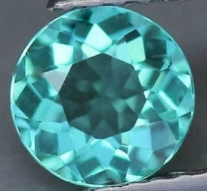 MAN MADE BLUE APATITE 6 MM ROUND CUT BEAUTIFUL COLOR AAA - Picture 1 of 1