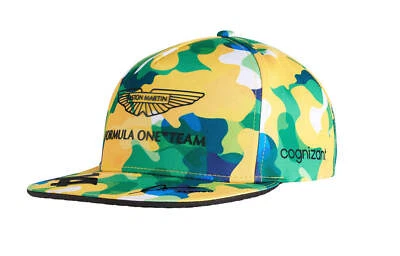 Aston Martin Cognizant F1 2023 Fernando Alonso Brazil GP Camo Driver Hat - Image 1 of 4