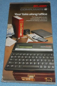 Organizador electrónico Laser Compumate 2 1988 folleto desplegable publicidad - Imagen 1 de 3
