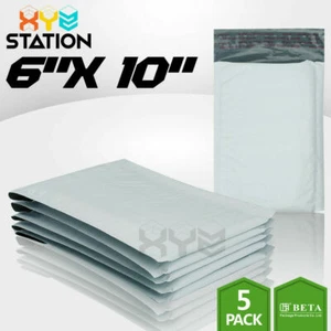 5 PCS #0 6x10 (6x9) Poly Bubble Mailers Padded Envelope Shipping Supply Bags - Picture 1 of 9