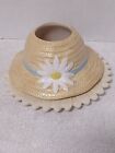 Yankee Candle 2012 Daisy Spring Summer Hat Flower Shade Topper W/ Daisy Plate 2p