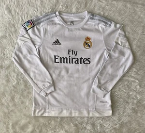 REAL MADRID RONALDO 2015-2016 KIDS LONG SLEEVE HOME JERSEY Size Kids XL - Picture 1 of 11