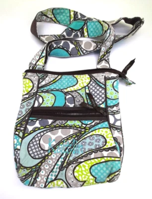 Bolso Bandolera Hipster Thirty One-Cartera Azul Verde Marrón Correa Ajustable Foto 1 de 3