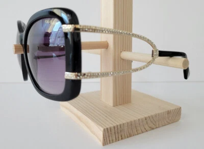 Caviar 2007 Sunglasses Women's Oversize Black Gold C24 Authentic New - Image 1 of 4