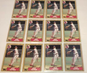 1987 Topps # 673 Don Sutton Angels Lot 12 Baseballkarten Mitglied HOF B57 - Bild 1 von 3