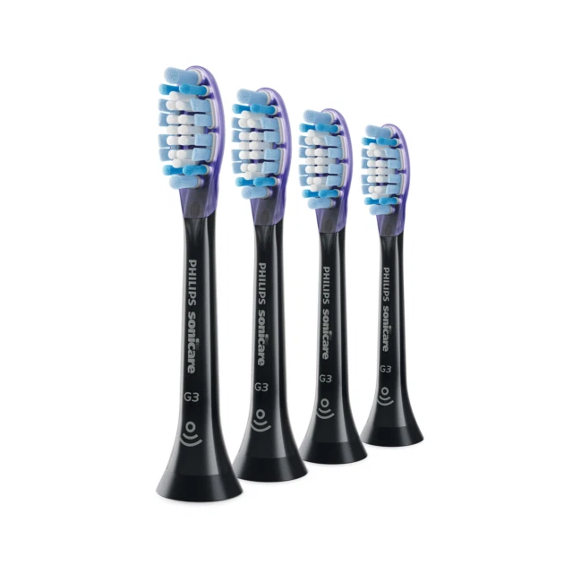 Philips Sonicare G3 Premium Gum Care Standard Sonic Toothbrush Heads - Black, Pack of 4 (HX9054/95)