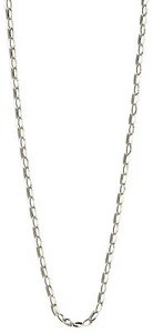 Angelsvoice Silver Chain 80cm Long 3mm Wide Carabiner Clasp Necklace Silver - Picture 1 of 2