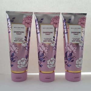 3 Pack Bath & Body Works Champagne Toast Ultra Shea Body Cream 8oz 2020 Edition - Picture 1 of 4