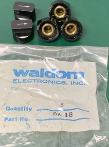 WALDOM   BK1B   BLACK POTENTIOMETER KNOB  (LOT OF 5) - Picture 1 of 3