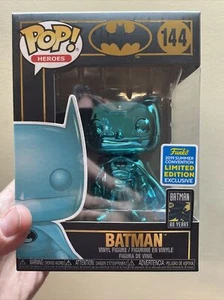 Funko Pop! Batman Teal Blue Chrome Summer Convention Exclusive #144 • Neu in OVP - Bild 1 von 6