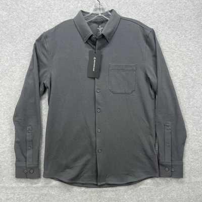 Western Rise Shirt Mens Small Concrete X Cotton Button Down Stretch Wicking NEW - Image 1 of 4