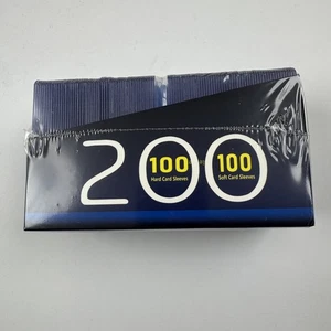 Card Protector Sleeves Set 100 Hard 100 Soft Trading Card Holder Storage Lot - Bild 1 von 3