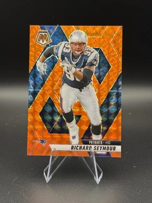2025 Panini Mosaic Richard Seymour #171 Mosaic Orange /199 Patriots - Image 1 of 2