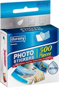 500 Pieces Photo Sticker White Double-Sided Self Adhesive Photo Tapes for Pictur - Picture 1 of 12