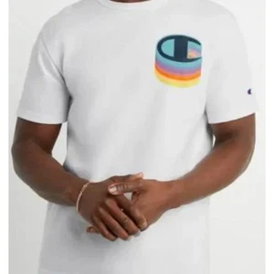 NEW Champion Heritage Puff Tee Men’s White T-Shirt Size Medium GT19 586B0A WHC - Picture 1 of 6