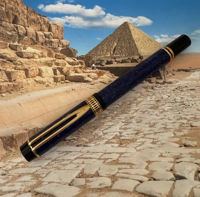 Pluma Estilográfica Waterman Azul Patricio Ideal Le Mans 100 - Oro 18Kt Plumín Fino Foto 1 de 4