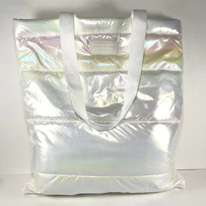 Bath & Body Works Iridescent White Puffer Tote Bag From 2023 Black Friday VIP - Picture 1 of 6