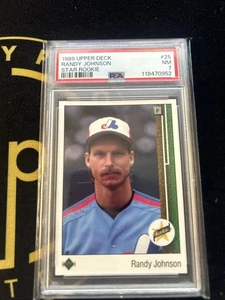 Tarjeta de novato Randy Johnson 1989 Upper Deck # 25 PSA 7 casi nueva - Imagen 1 de 2