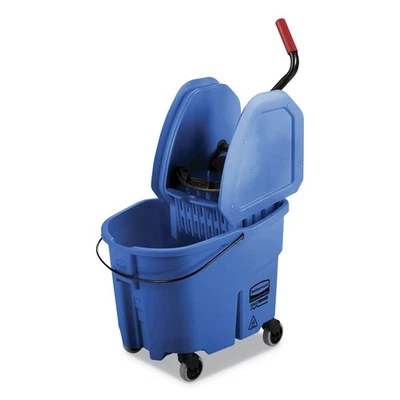 RCP FG757888BLUE WaveBrake 2.0 35 qt. Combos de cubo/escurridor de plástico - Bew azul Foto 1 de 4