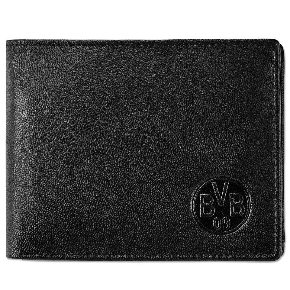 BVB Geldbörse Borussia Dortmund Portemonnaie Geldbeutel Logo schwarz Fanartikel - Bild 1 von 4