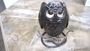 Partylite rustikale Eule Teelichthalter - super süß ca. 6" hoch ohne Box - Bild 1 von 4