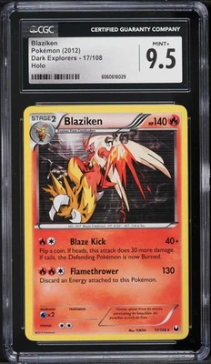 CGC 9.5 Blaziken Holo Rare B&W Dark Explorers 2012 Pokemon Card #17 - Image 1 of 2