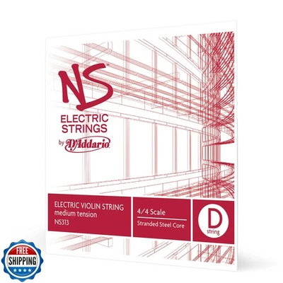D'Addario NS Electric Violin Single D String, 4/4 Scale, Medium Tension - Image 1 of 2