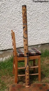 47"\120cm DIDGERIDOO Roasted Burns & Dot-Paint +Bag +Beeswax Mouthpiec +Shipping - Picture 1 of 5